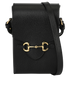 Horsebit 1955 Vertical Crossbody, &pound;450, Handbags, Black, Leather, Front view
